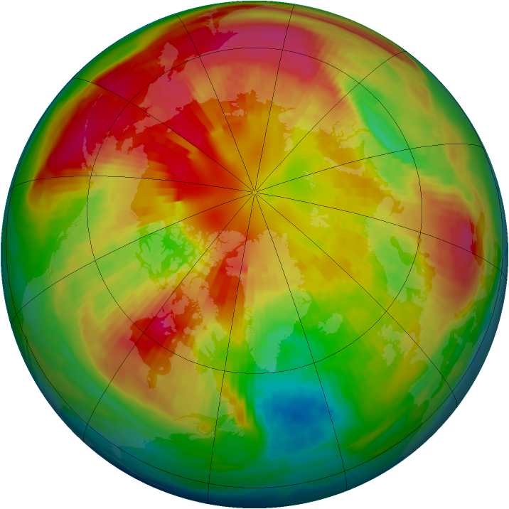 Arctic ozone map for 03 March 1988